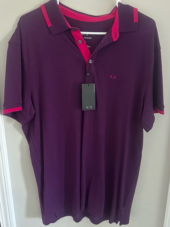 Armani Exchange Other - Armani Exchange Men's Plum Polo with Pink Accents